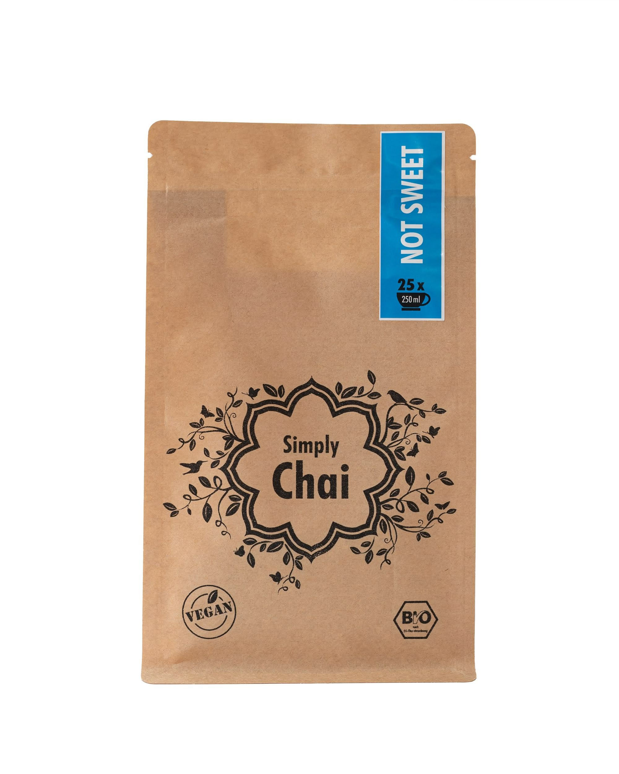 Bio Chai Latte Not Sweet 125 g von Simply Chai – Vorderseite