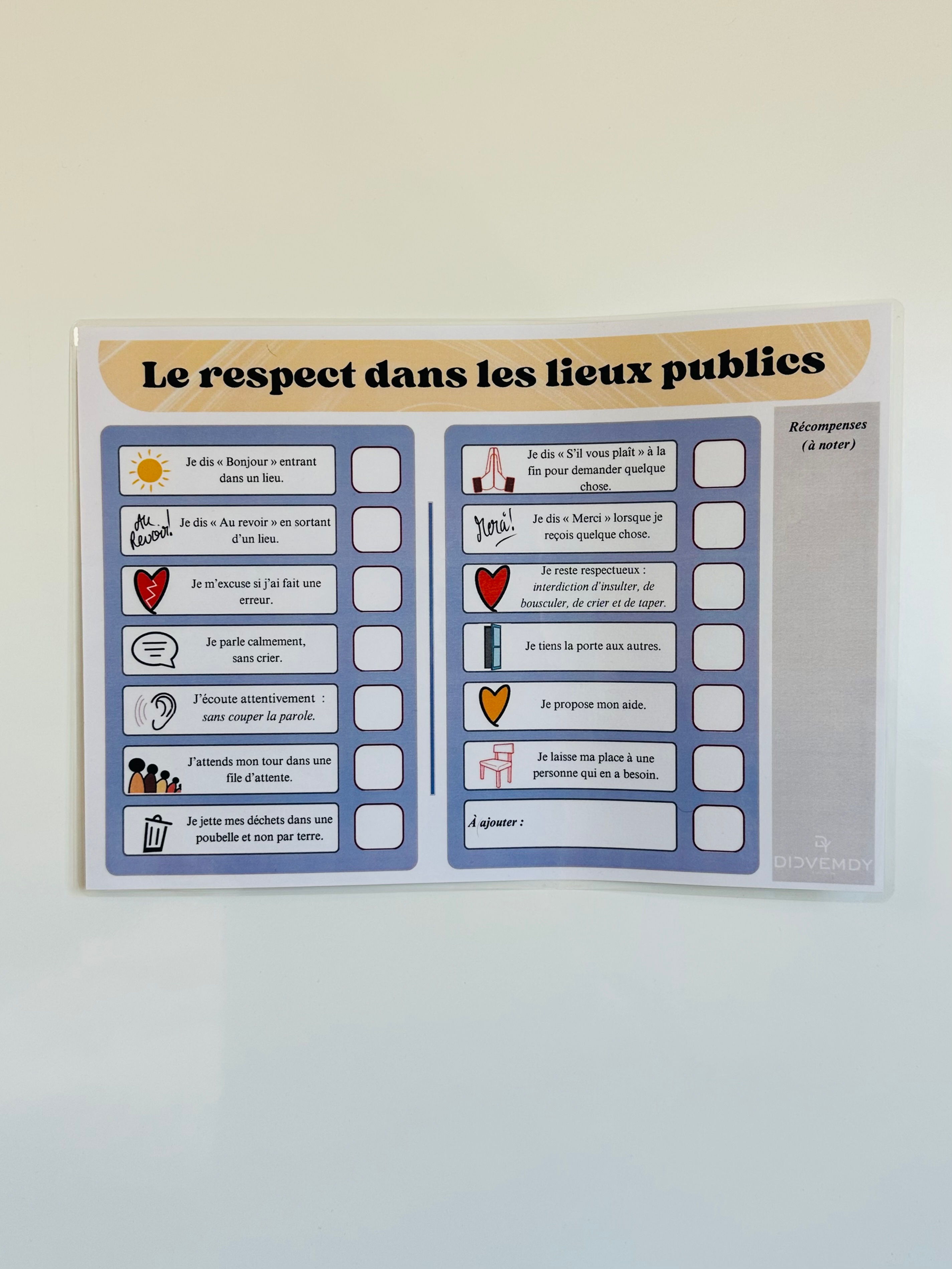 Respect dans les lieux publics - Affiche éducative