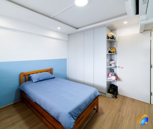 custom bedroom carpentry renovation in Singapore by Cosmos Decor best carpenter and renovation contractor singapore