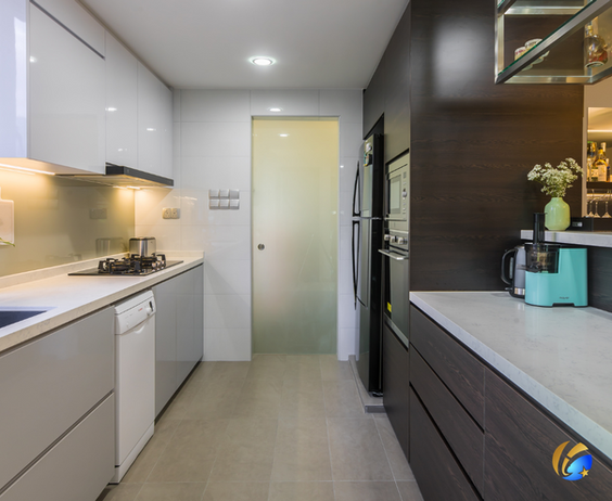 Home renovation and kitchen custom carpentry at 138 Hillview Residence