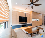 custom tv console carpentry renovation in Singapore by Cosmos Decor best carpenter and renovation contractor singapore
