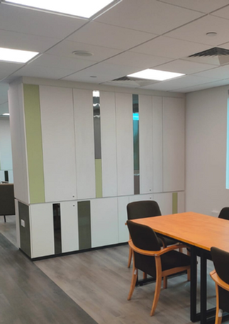 commercial renovation and custom carpentry for working station at Ulu Pandan Community Centre