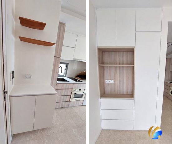 home renovation and bedroom wardrobe custom carpentry at 27 Miltonia Close Yishun