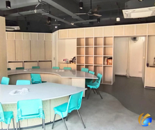goodlife office commercial custom carpentry by Cosmos Decor best carpenter and renovation contractor in singapore