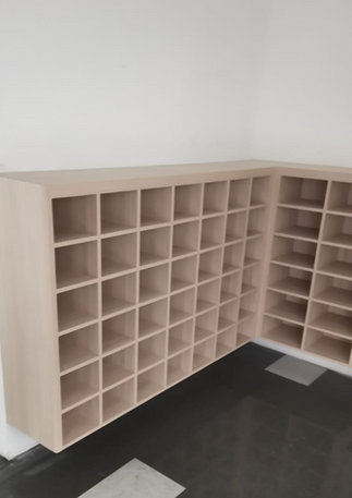Childcare renovation and custom carpentry for storage cabinet and display rack at Childcare Centre Singapore