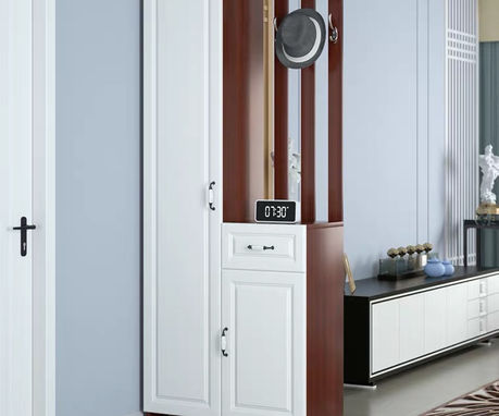 Custom minimalist hallway shoe cabinet by Cosmos Decor Renovation, custom carpentry and interior design in Singapore