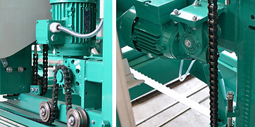 Electric travel and electric control of the support roller with standard control or control at the column