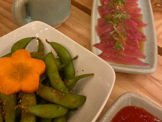 TomodachiSushiIslaVillageIslaMujeresMexicoFishSeafoodJapaneseCuisineEdamameSashimi.EVD