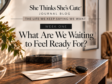 Warm autumn entryway with an unopened envelope and keys, representing hesitation, readiness, and taking the next step.