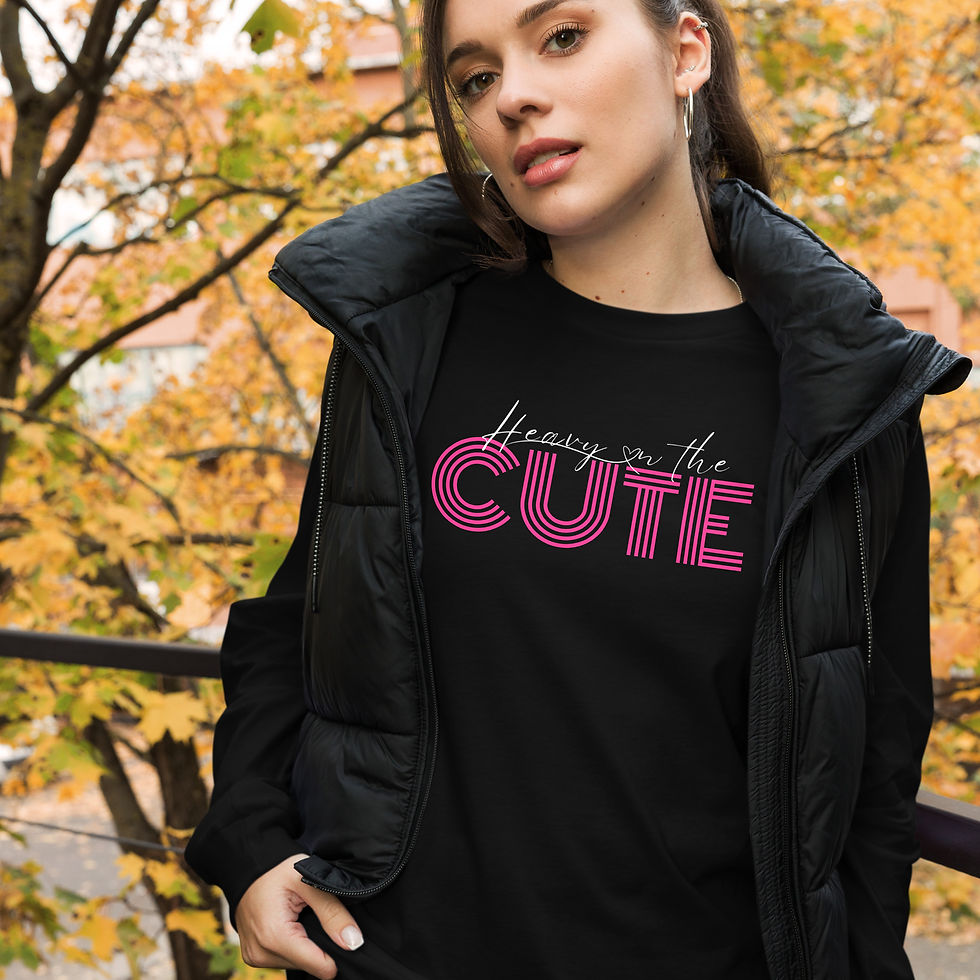 Thumbnail: Heavy on the Cute Unisex Long Sleeve Tee
