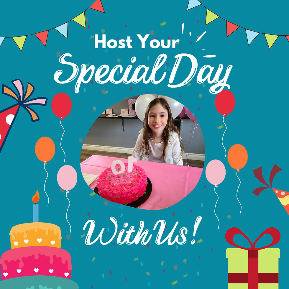 Book Your Party Here! 5pm-7pm Dates