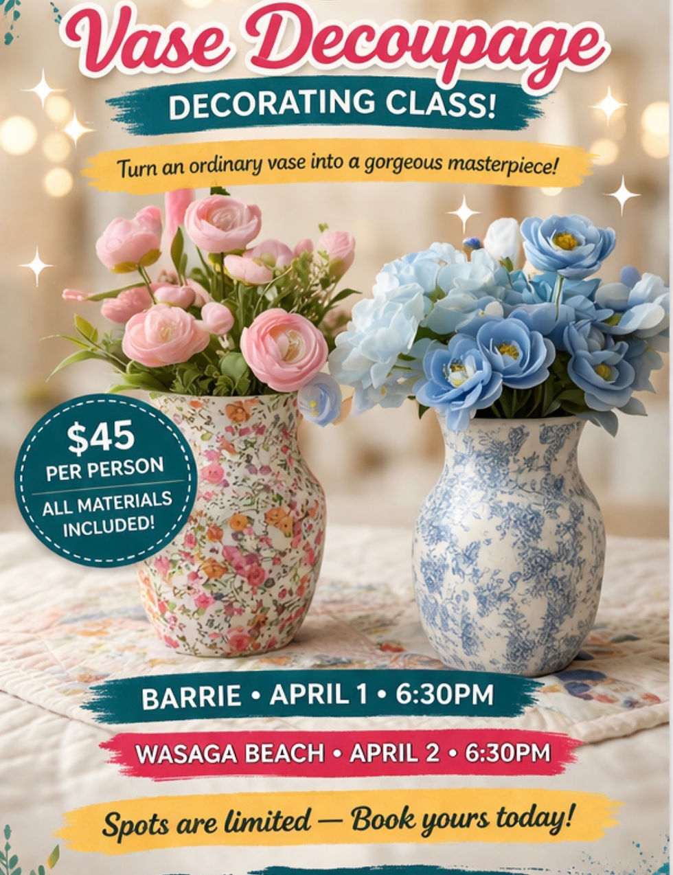 Decoupage Vase Workshop