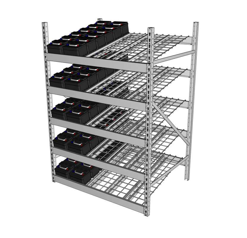 Widespan Gravity Flow Battery Rack | Lynmar LDF