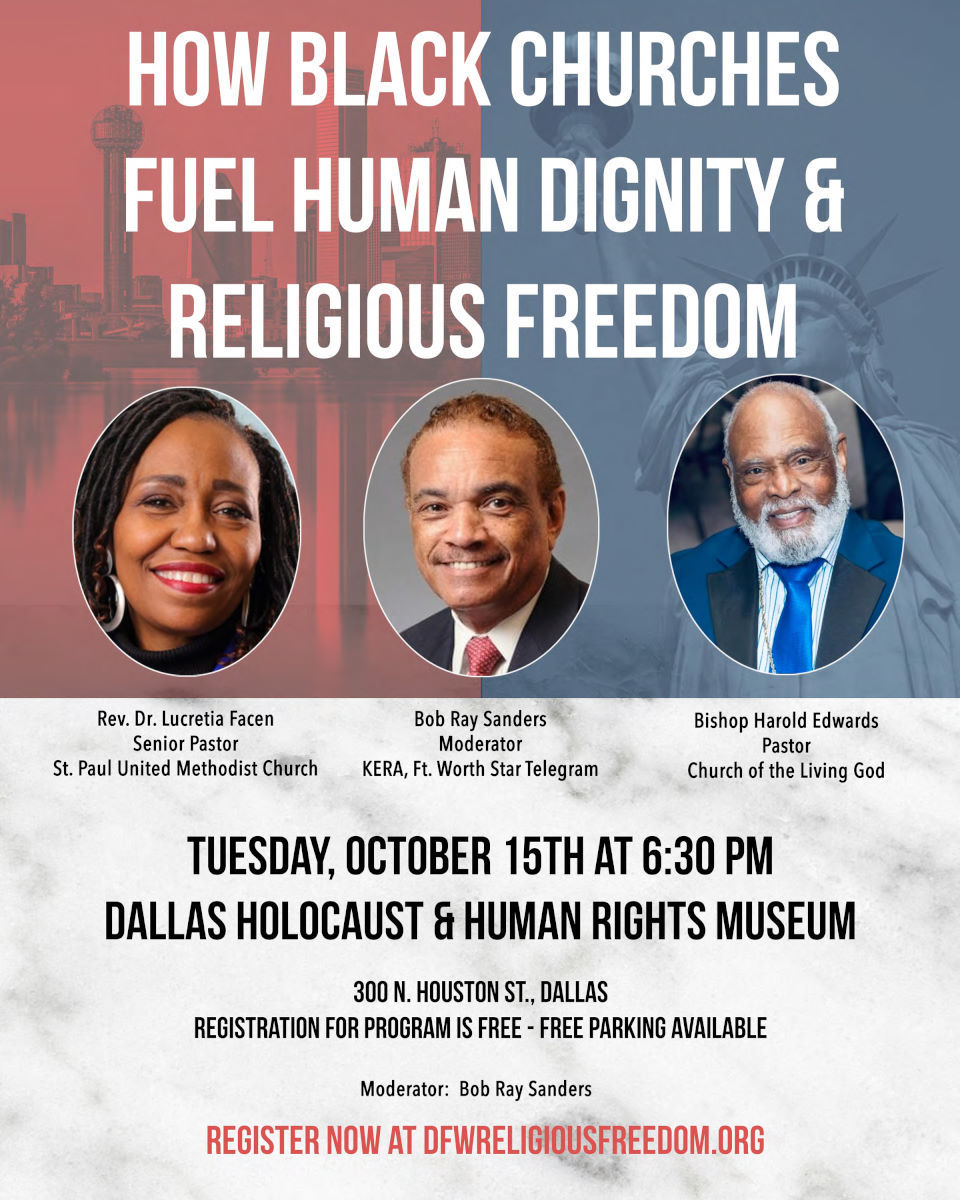 Evening session flyer: The Black Church and Human Dignity