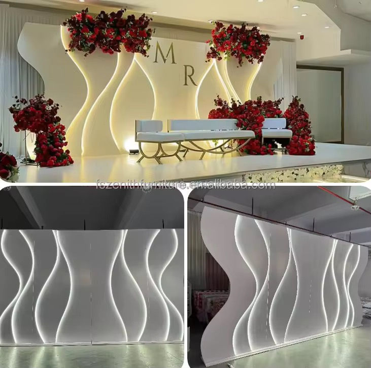 Led Lighted Wave Backdrop
