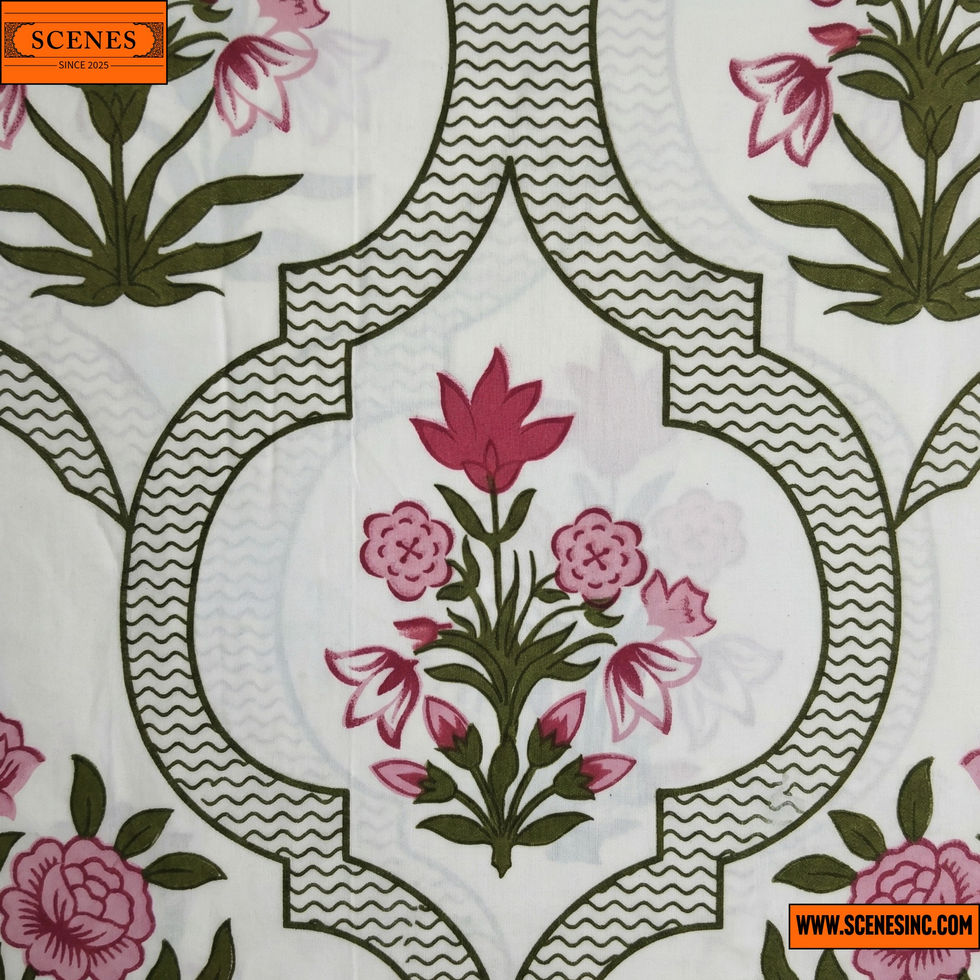 zoom view 1 of Layers Aria Floral Double Bed-Sheet Set 2