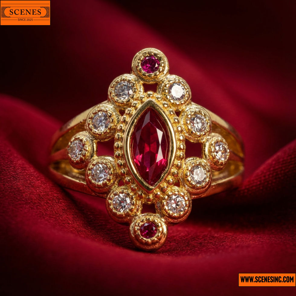 display shot of Contemporary Ruby Finger-Ring 1