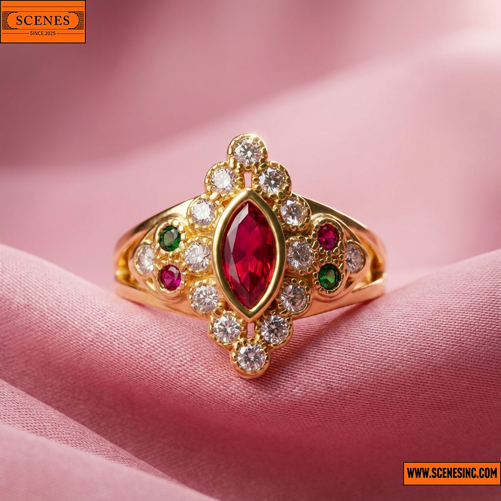 display shot of Contemporary Ruby Finger-Ring 6