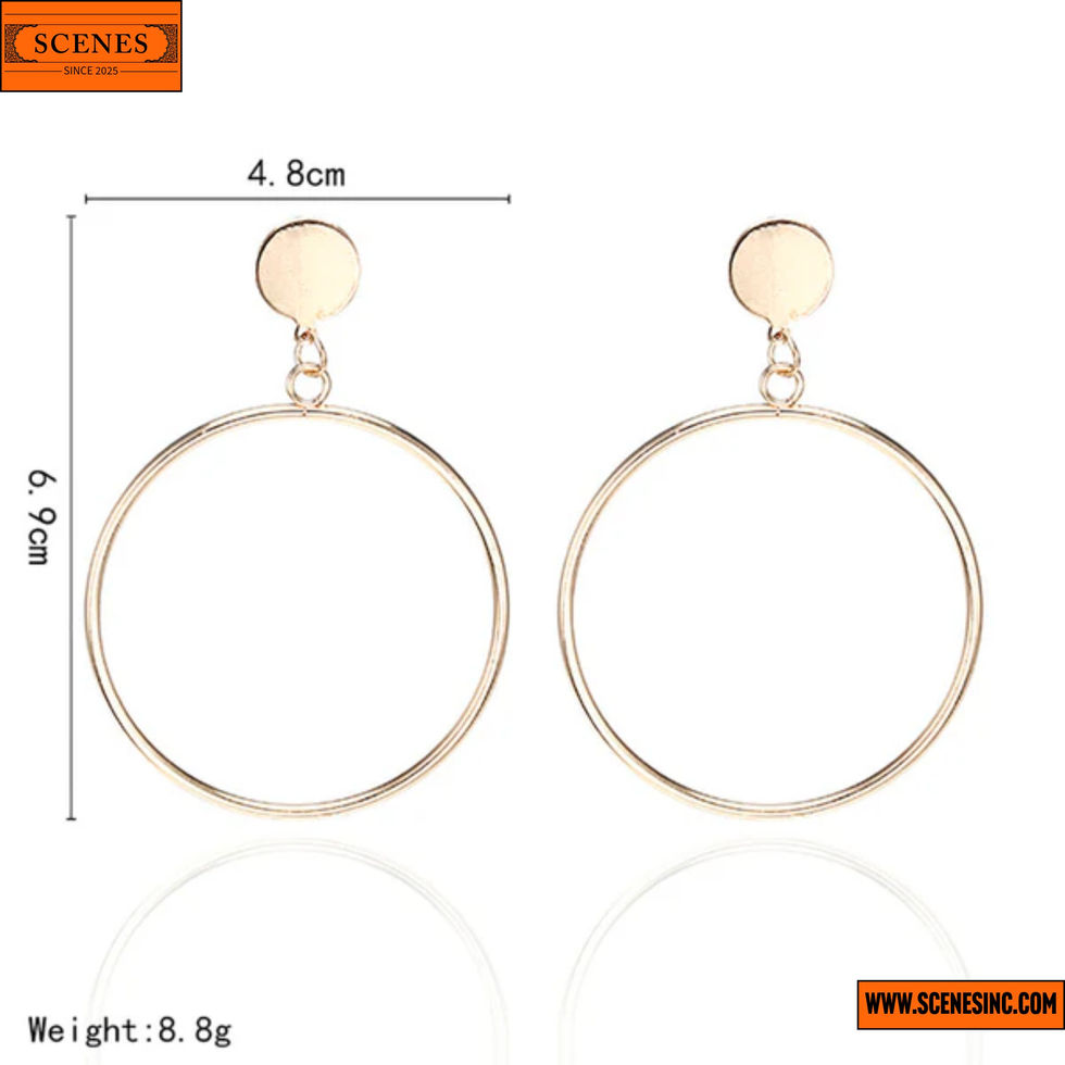 dimensions of Stylish Circular-Design Hoops