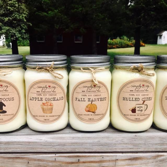 16 ounce Mason Jar Candle simplysoy