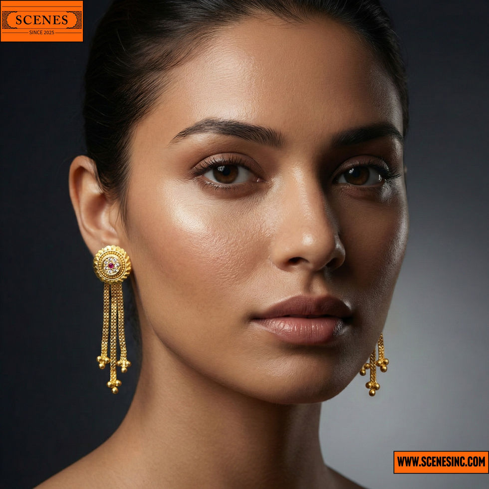 model shot of Tassel Ear-Rings 3