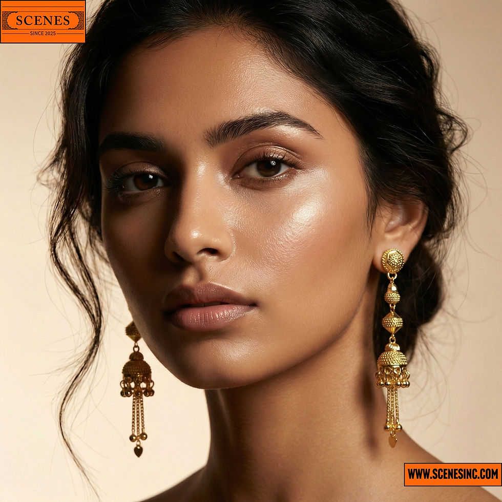 model shot of Dangling Ear-Rings 8