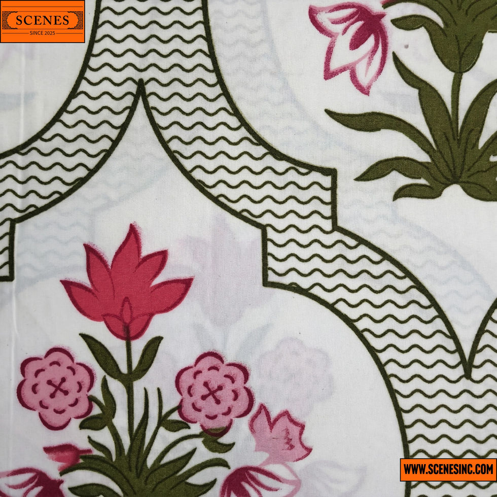 zoom view 2 of Layers Aria Floral Double Bed-Sheet Set 2
