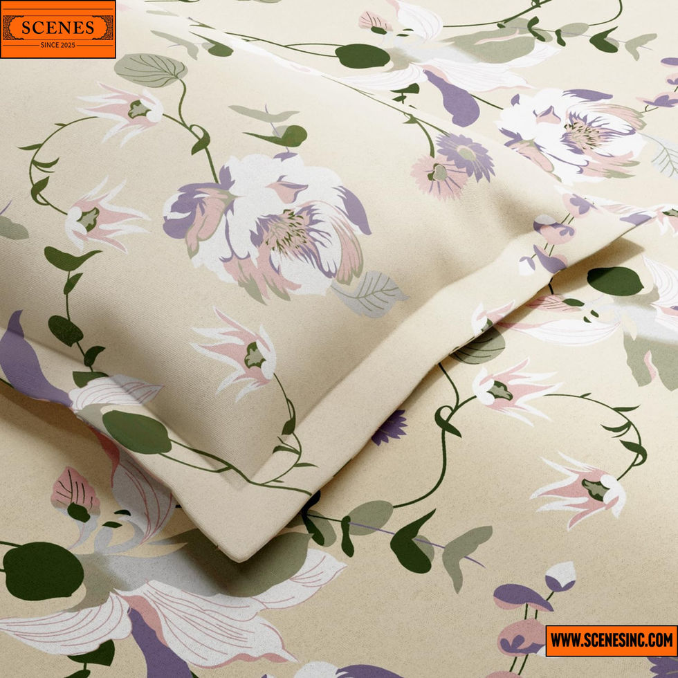 extra shot 2 of Haus & Kinder Bold Floral Double-Bed Size Bed-Sheet Set