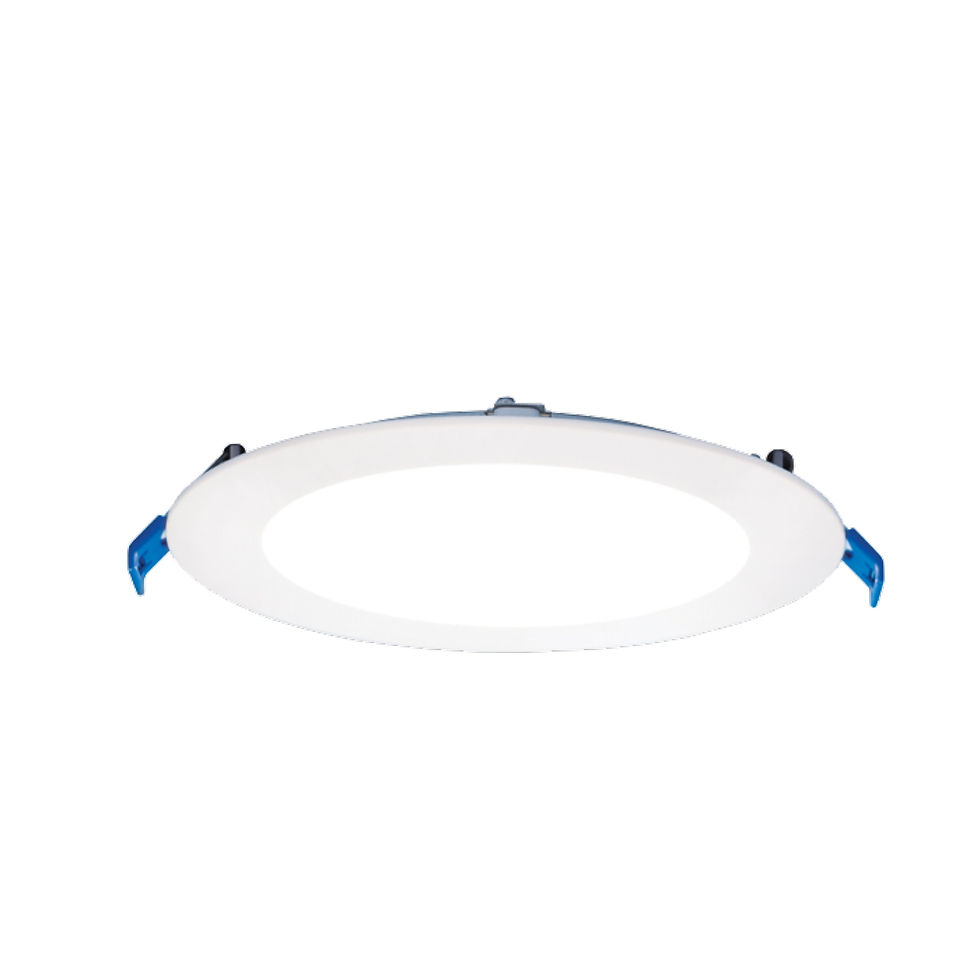 Thumbnail: Ultra-Slim Round Smooth Canless LED Downlight - 5 Color Temperature Adjustable 6 inch