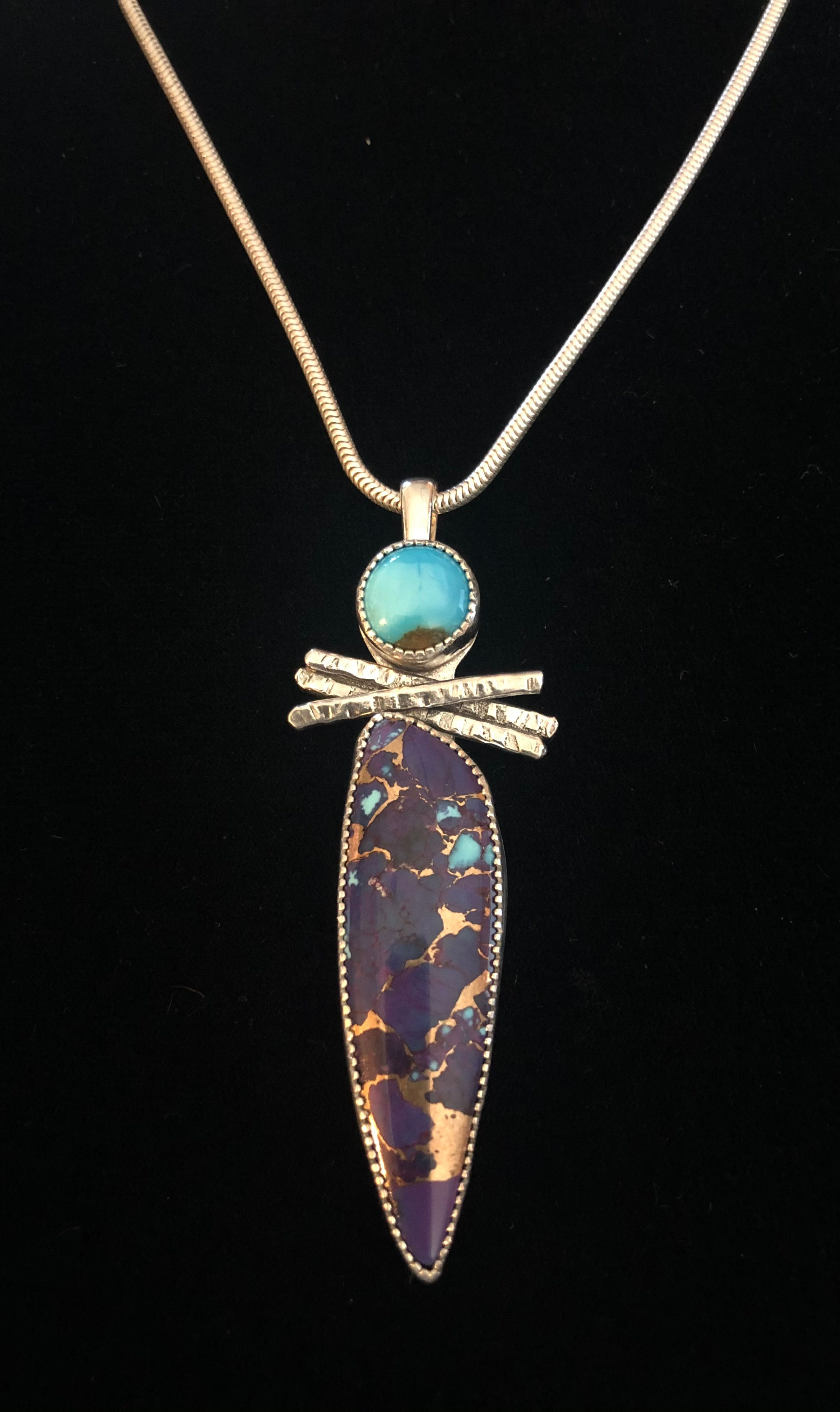 Mojave Turquoise & Kingman Turquoise Pendant