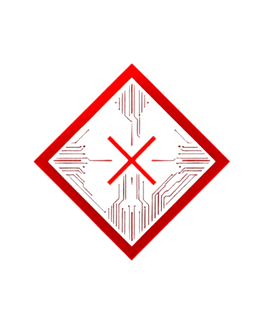 Smooth_gradient_image_a_red_X_with_glowing_digital_circuit_elements_on_a_black_background_