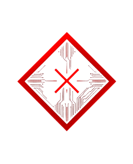 Smooth_gradient_image_a_red_X_with_glowing_digital_circuit_elements_on_a_black_background_