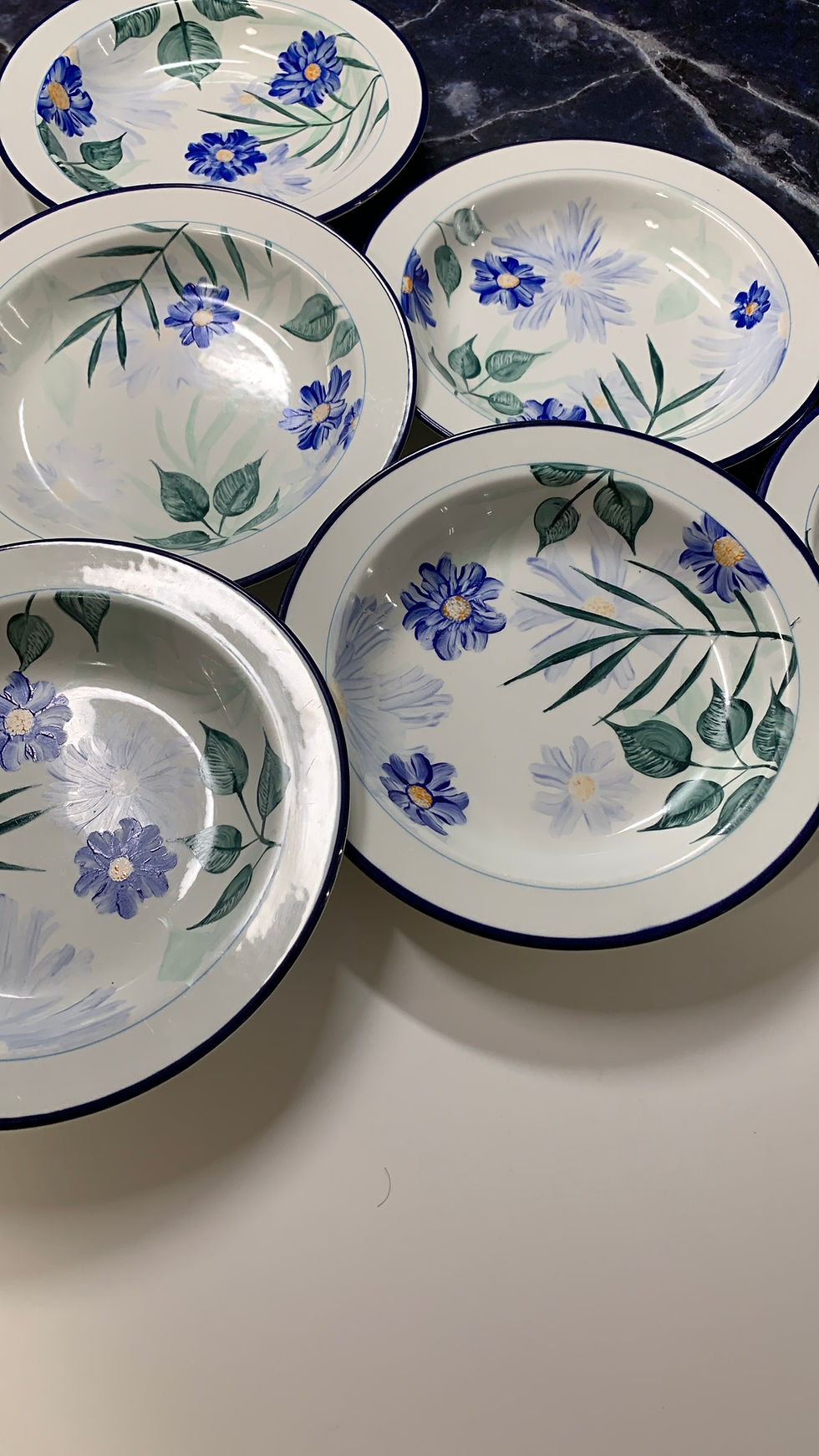 Miniature : 6 assiettes creuses florale 