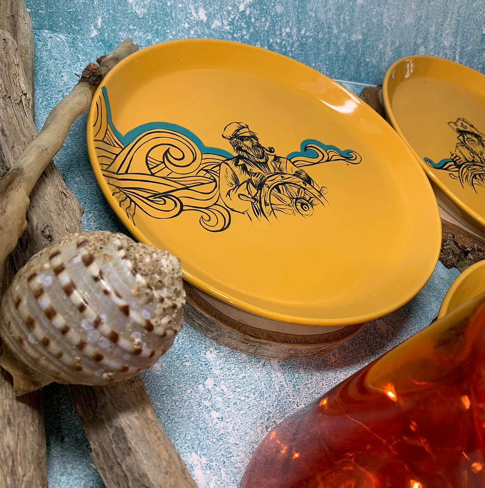Miniature : 4 assiettes plates « breizh maine »