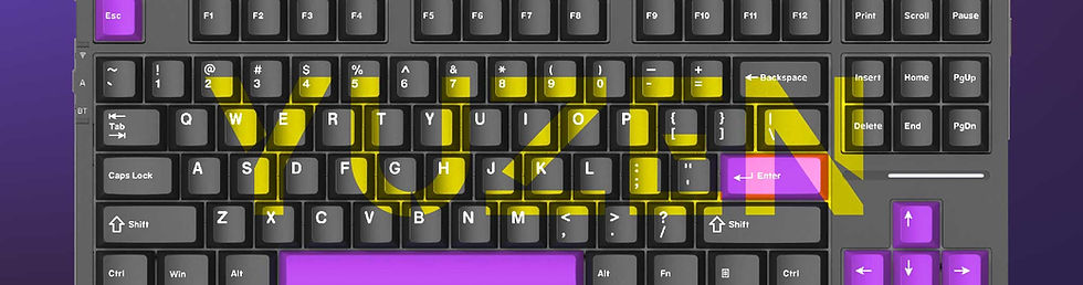 WIRELESS MECHANICAL KEYBOARD WITH GASKET STRUCTURE | RYUNIX YUZEN
