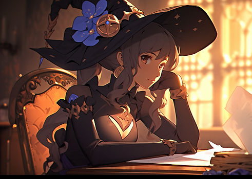 melomelos_Witch_smiling_taking_an_order_on_a_note_book_castle_9045049f-c887-4249-82cb-a702