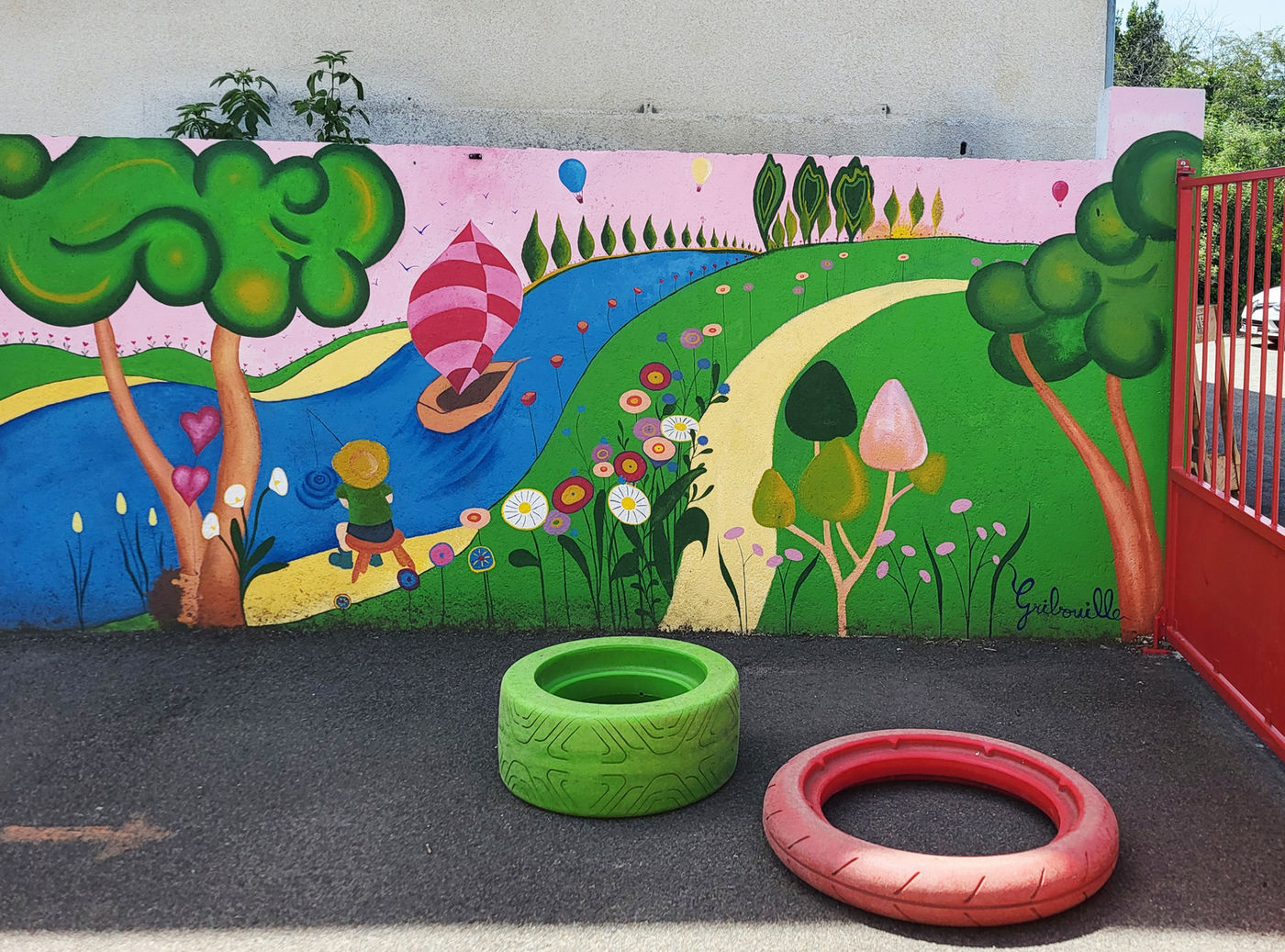 Fresque extérieure grand format