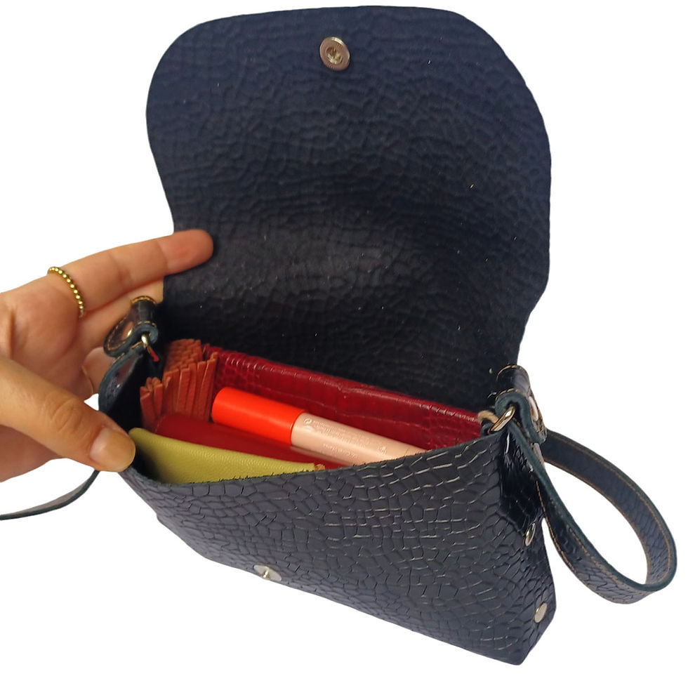 Miniature : P'tit sac à main craquelé noir