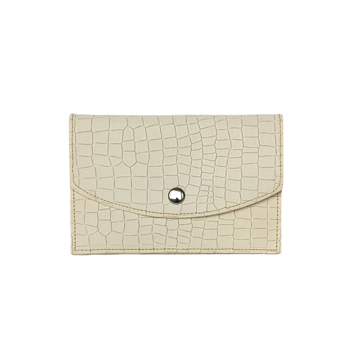 Pochette à Passeport Croco blanc