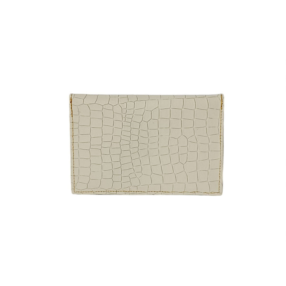 Miniature : Pochette à Passeport Croco blanc