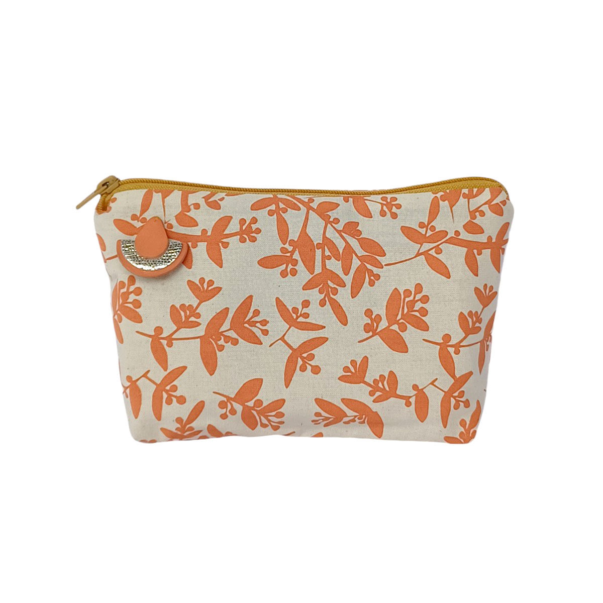 Grande Pochette Fleurs corail