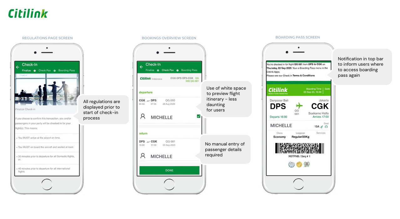 Competitor analysis — Citilink app screens