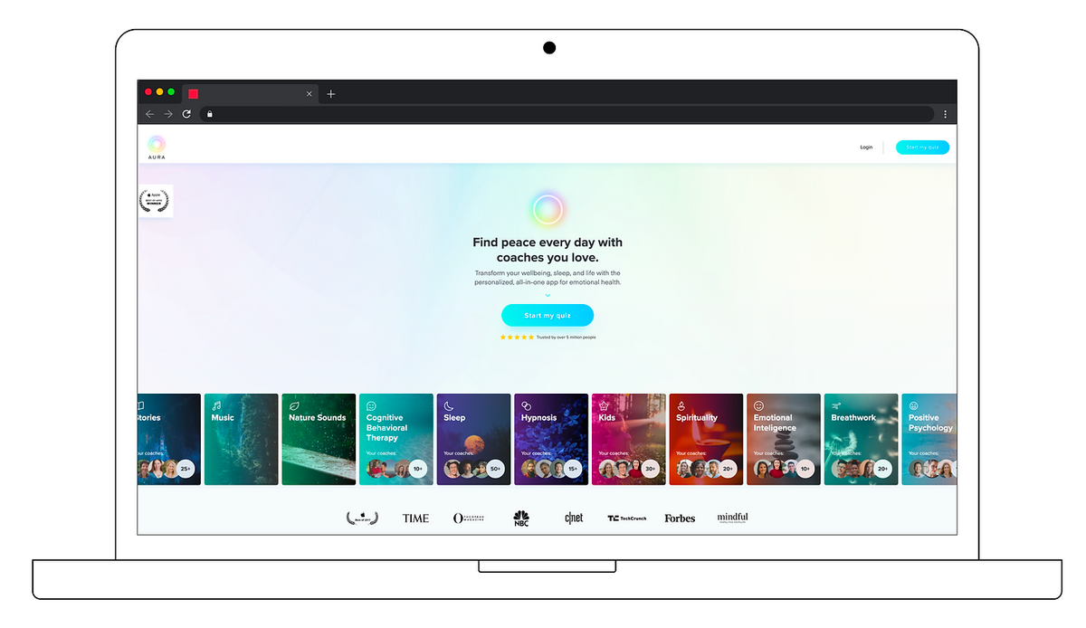 Clear value proposition above the fold