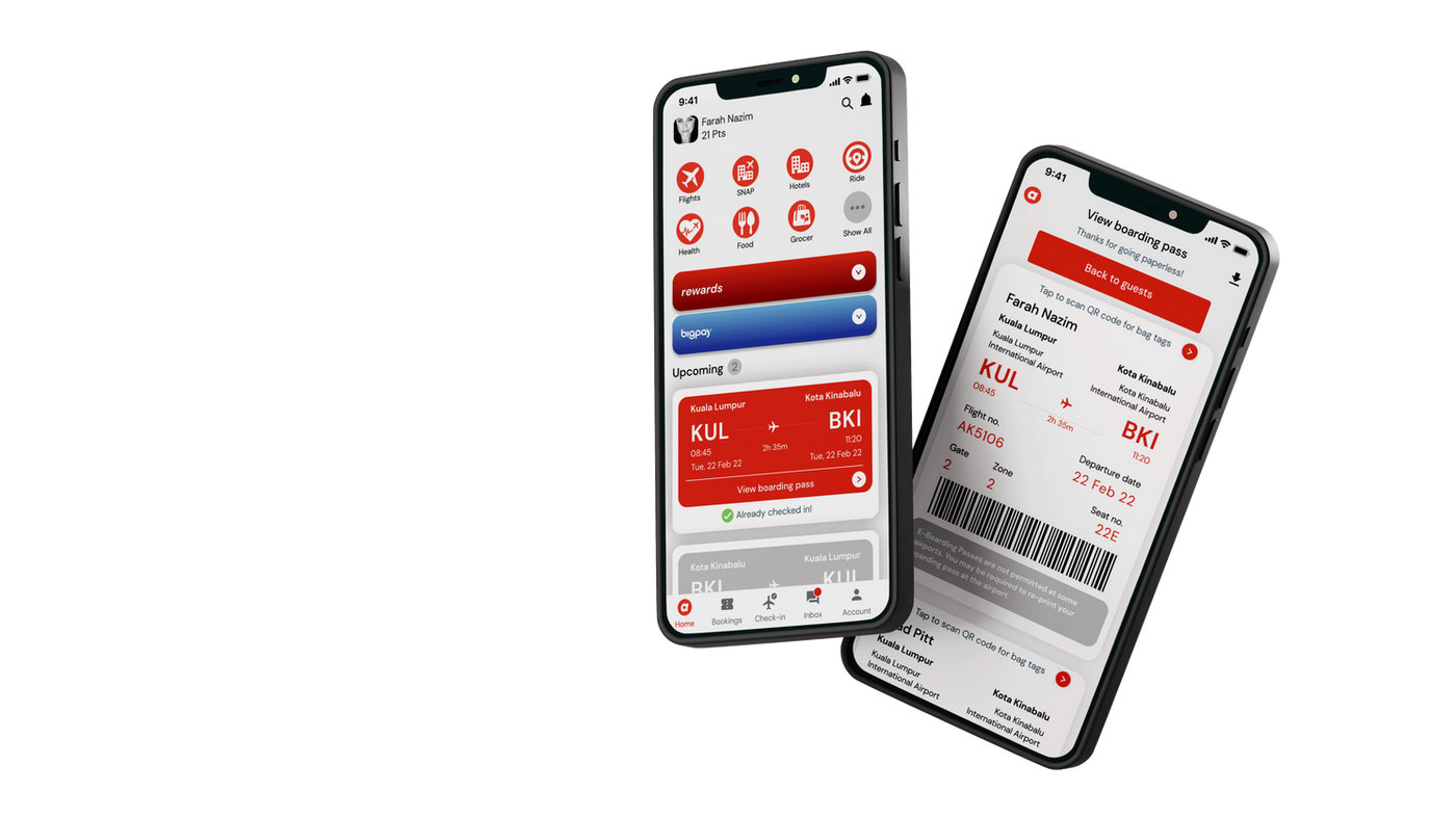 AirAsia check-in flow redesign