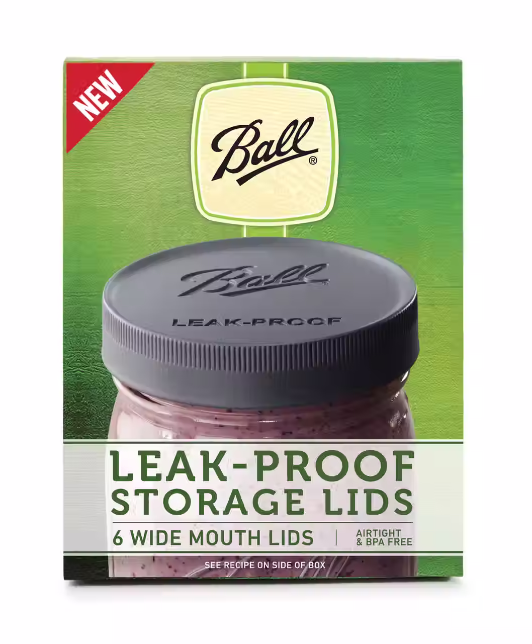 Ball Wide Mouth (WM) Leakproof Storage Lid - 6 pack
