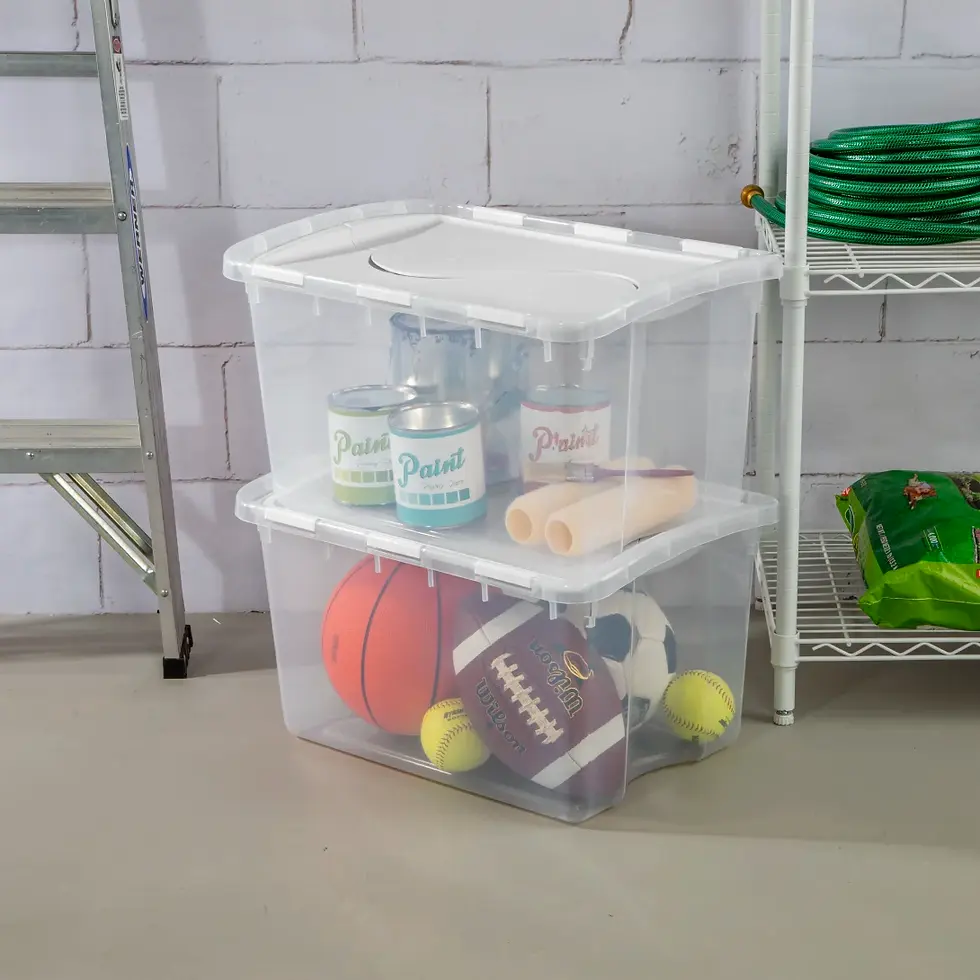 Thumbnail: Sterilite 48 Qt Hinged Storage Tote