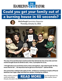 Fire Safety Front page Story