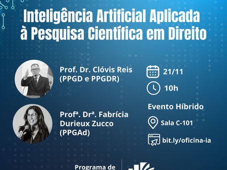OFICINA Aplicação da IA - Inteligência Artificial na Pesquisa Científica
