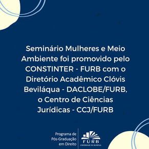 Seminário Mulheres e Meio Ambiente 
