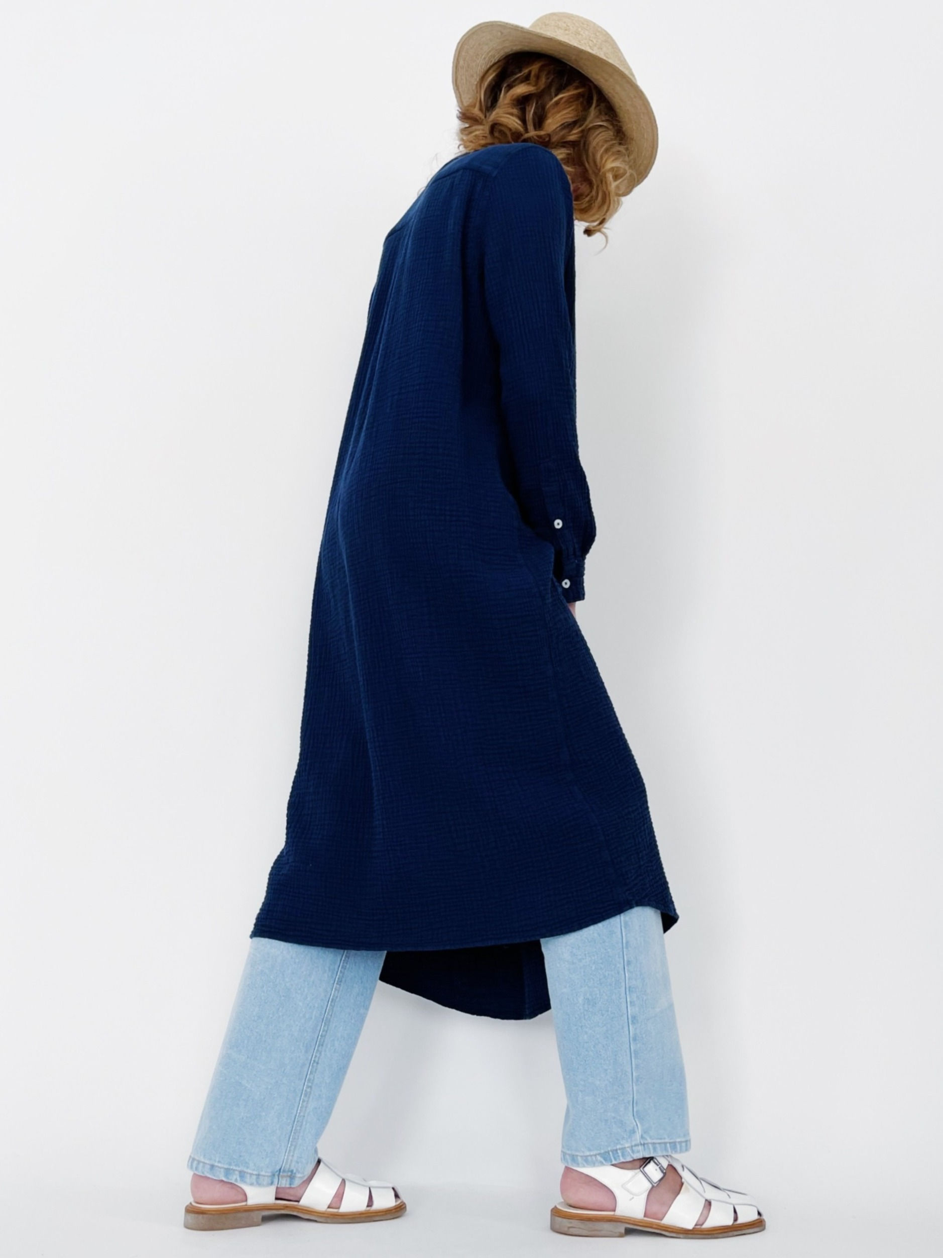 New Magda Crepon Bleu Nuit